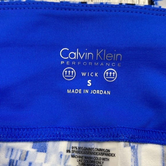 CALVIN KLEIN NWT Blue Performance Wick Compression Athletic Leggings Size Small - Picture 4 of 9